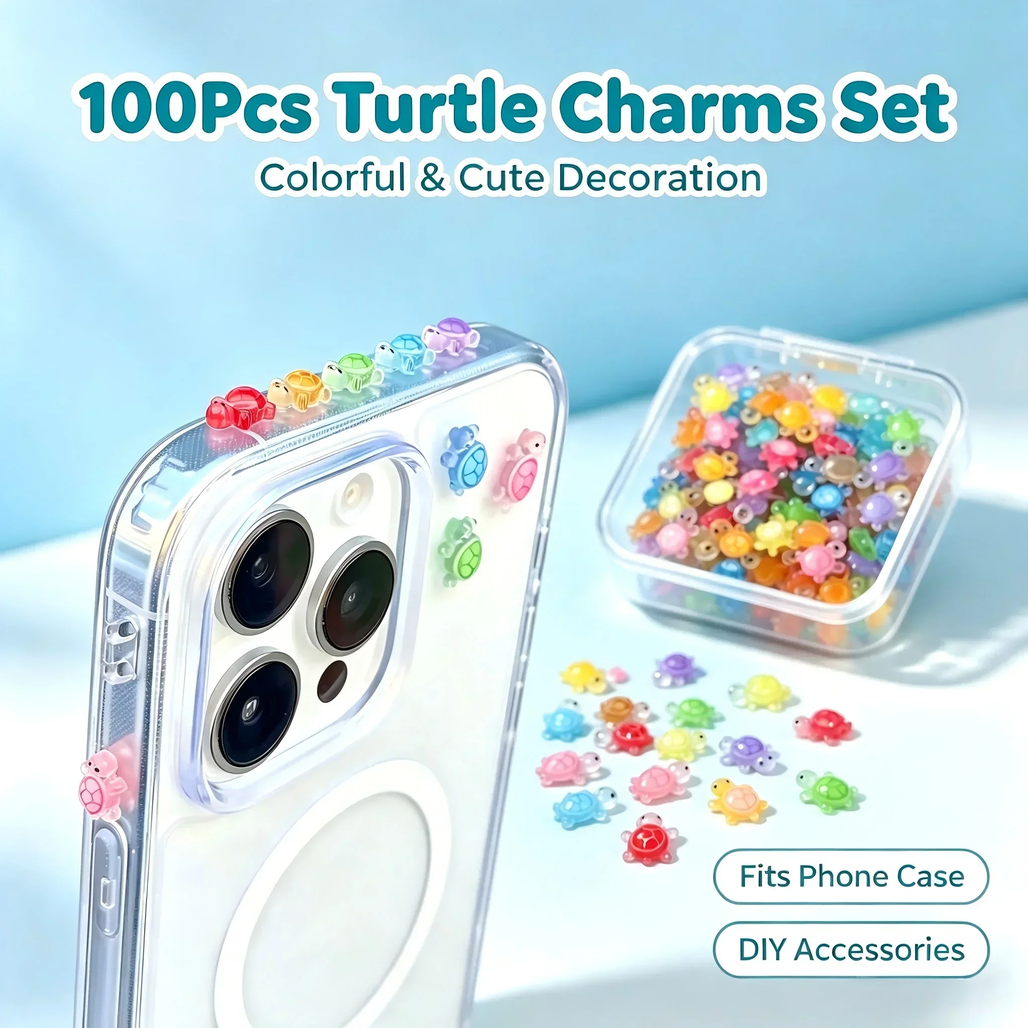 Resin Crafts Diy - 100 unidades/ Pingentes de resina Tartaruga