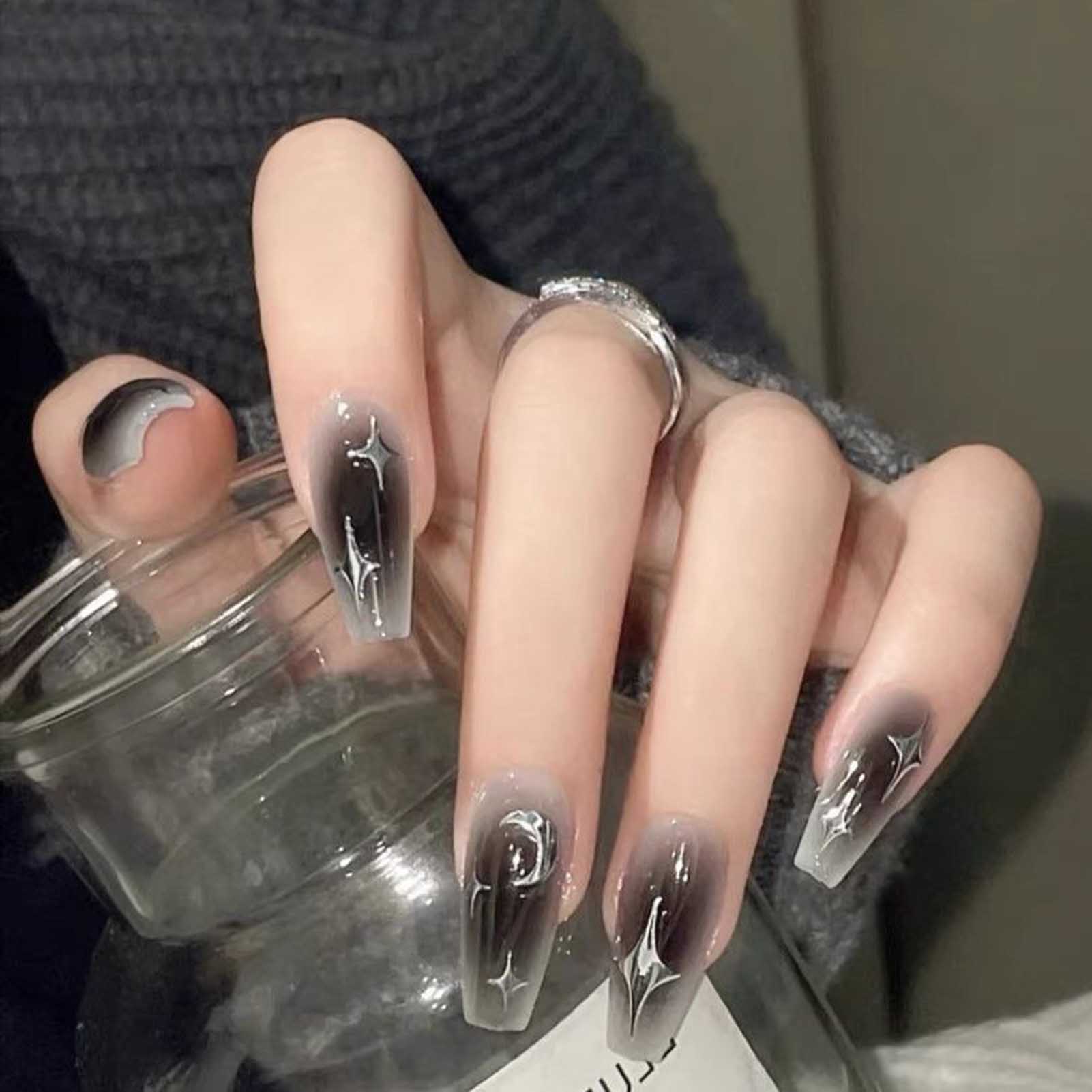 24 pçs/caixa cor preta doce le - Resin Glitter Pack avaliação e preço