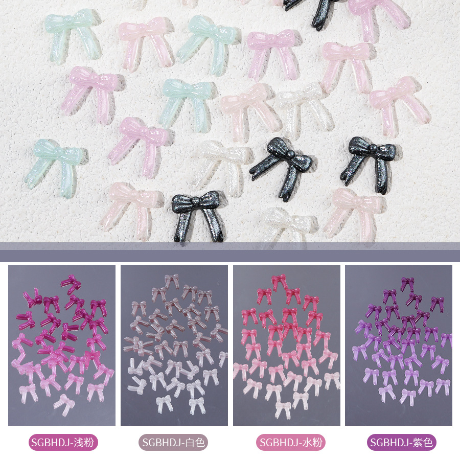 100 peças/pacote Novo Laço com - Resin Glitter Pack avaliação e preço